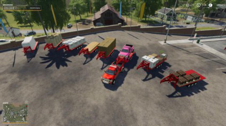 fs19-mods,  2014 Pickup with semi-trailer and autoload v1.0