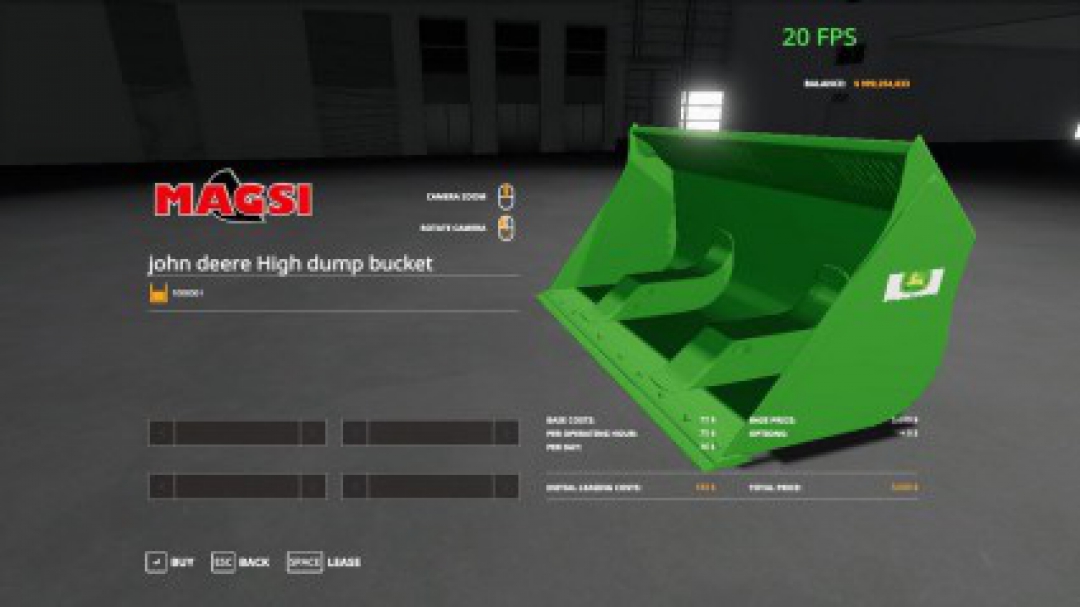 John Deere loader bucket v2.0