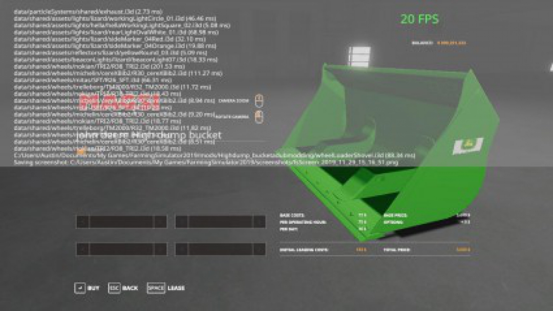 John Deere loader bucket v2.0