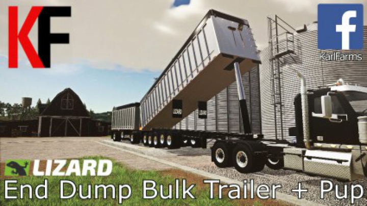 fs19-mods, Lizard End Dump Bulk Trailer + Pup Trailer v1.0