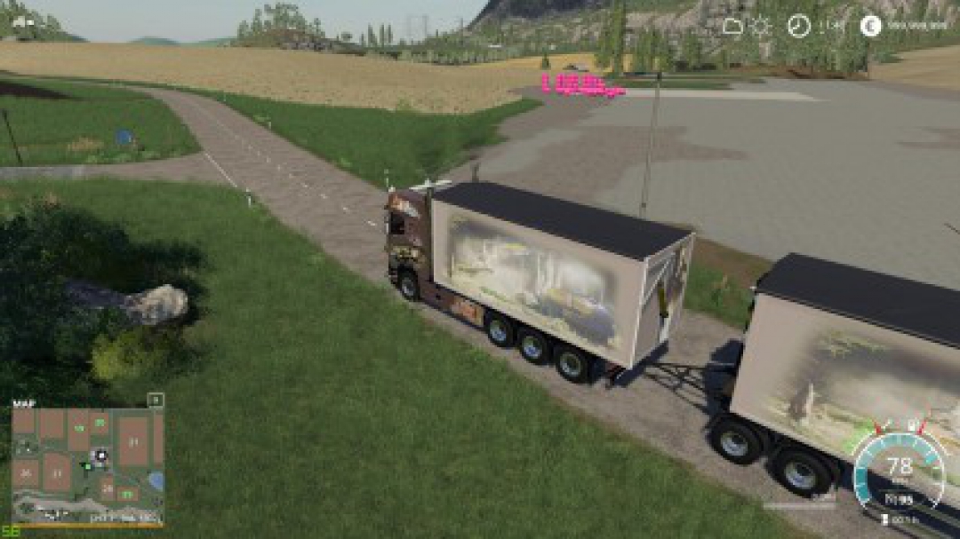 Scaina Woodchips and trailer v1.3