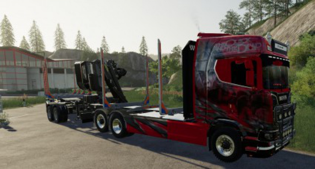 SCANIA WOODTRUCK AND TRAILER v1.2