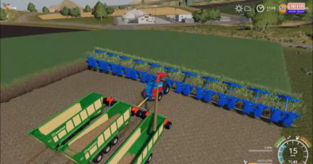 KRONE BIGX +50M CRAZY SUGARCANE HARVESTER AND CUTTER V1.0