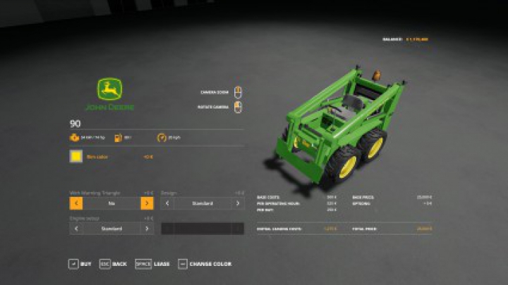 John Deere 90 Skidsteer (No Roll-cage) v1.0