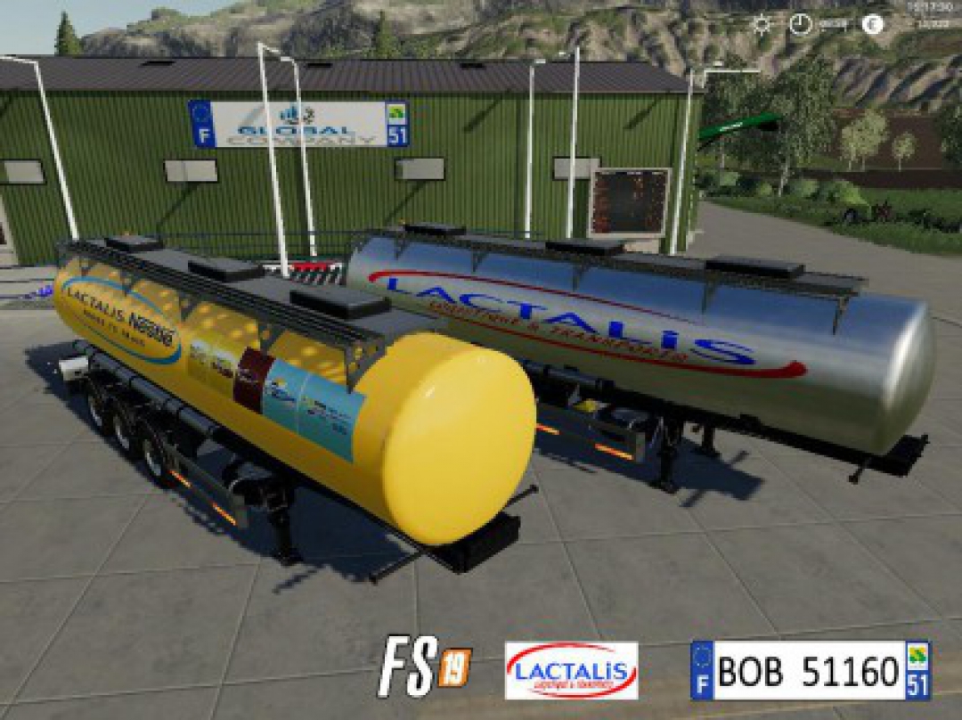 FS19 Trailer Milk Lactalis By BOB51160 v1.9