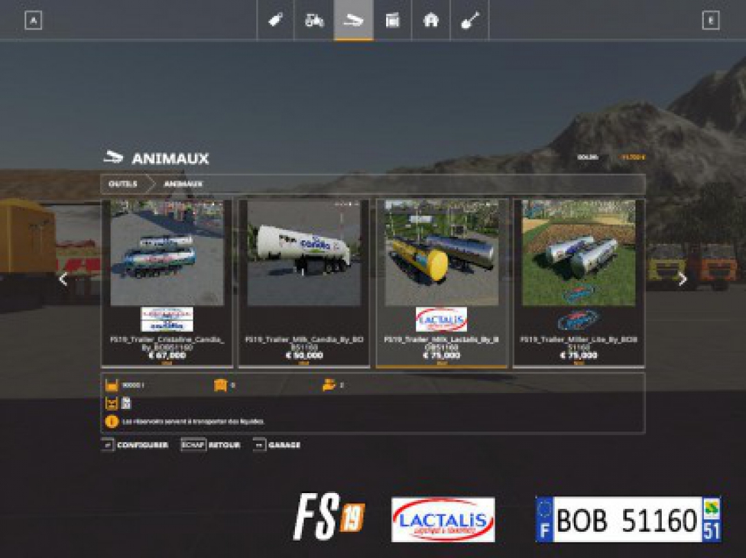 FS19 Trailer Milk Lactalis By BOB51160 v1.9