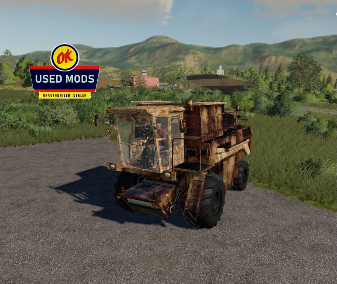 Used SK10 Potop Harvester With Headers and Trailer Rusty V1.0 - By: OKUSEDMODS