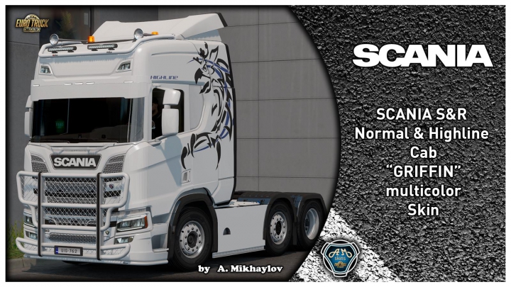 Trending mods today: SCANIA S & R GRIFFIN Multicolor Skin 1.37