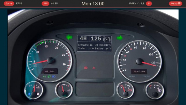 Trending mods today: Euro Truck Simulator 2 dashboard v1.2.3
