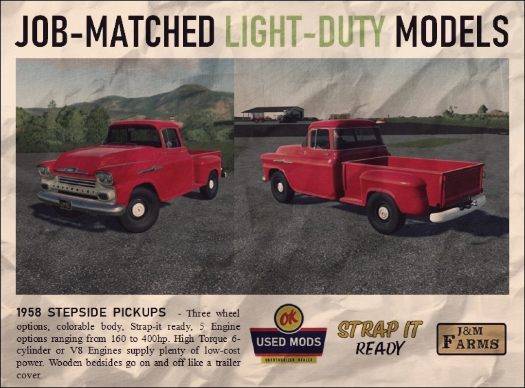 1958 Chevy Apache Stepside V1.0 By OKUSEDMODS