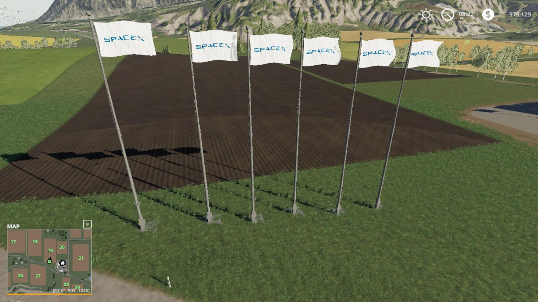 FS19 SpaceX Flag v1.0.0.0