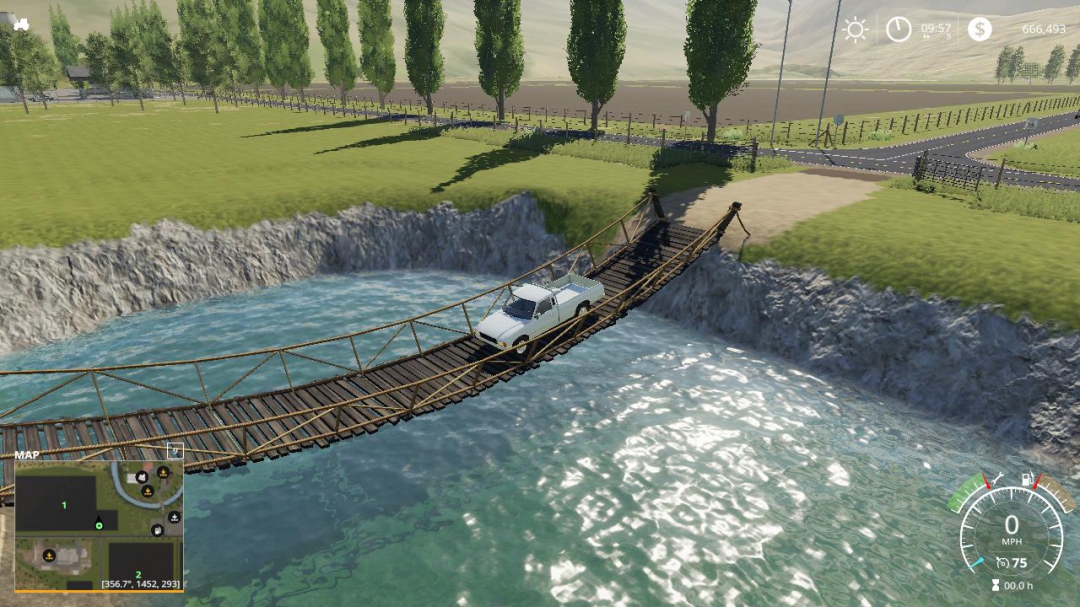 FS19 Rope Bridge v1.0