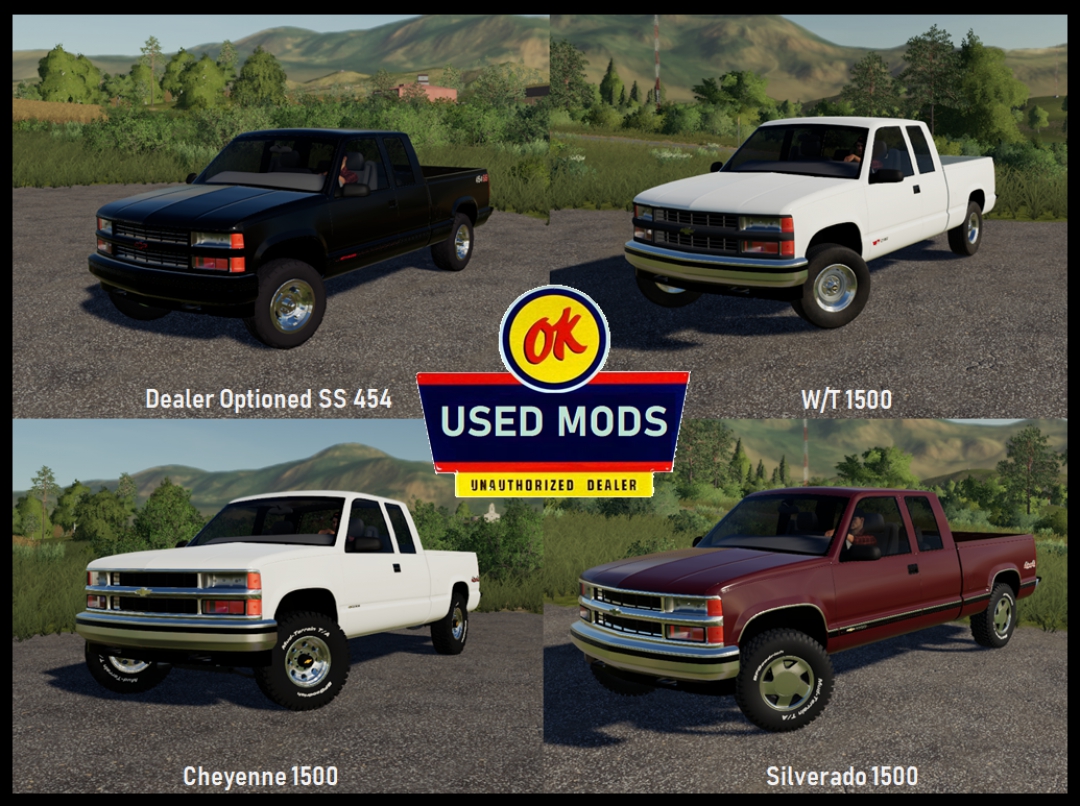 1997 Chevy 1500 With Working Tailgate and Multiple Trim options V1 - By OKUSEDMODS