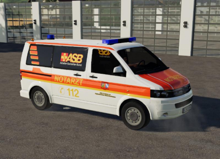 fs19-mods, ASB emergency doctor VW T5 by SoSi-Modding v1.0