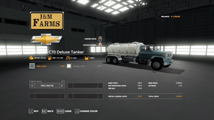 fs19-mods, The Chevy C70 Deluxe Tanker Truck