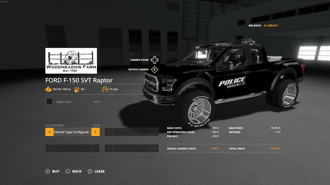 FS19 Ford Raptor Police Edition