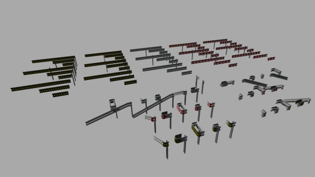 Crash Barriers B Profil Set (Prefab) v1.0