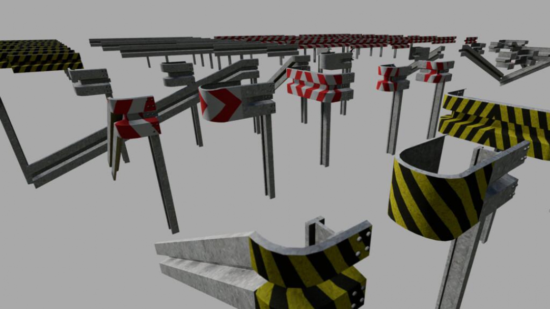 Crash Barriers B Profil Set (Prefab) v1.0