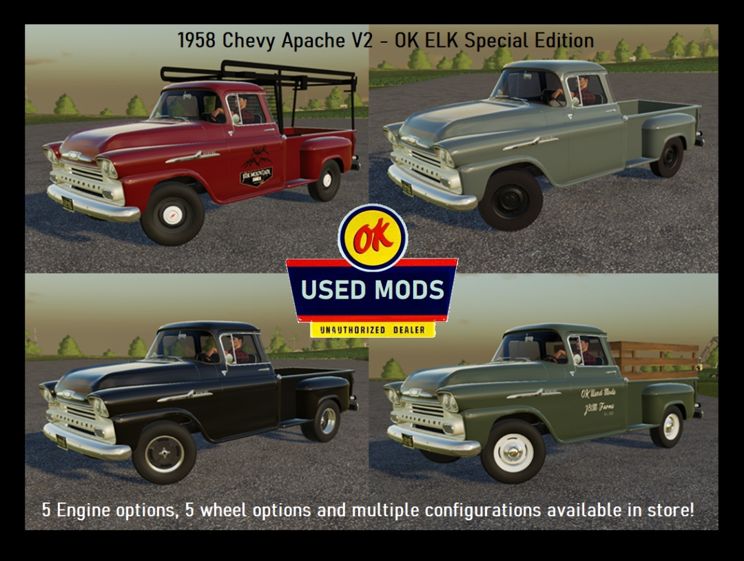 1958 Chevy Apache Stepside Update V2.0 OK ELK Special Edition By OKUSEDMODS