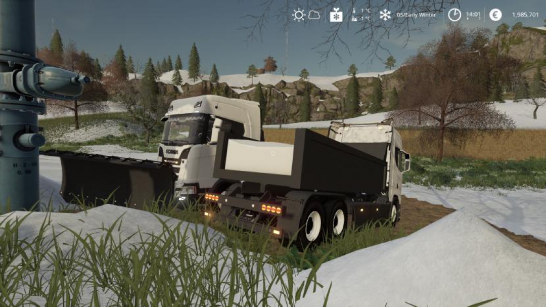 Scania tipper with plow v2.0.2.0