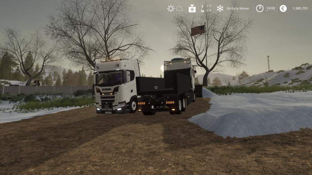 Scania tipper with plow v2.0.2.0