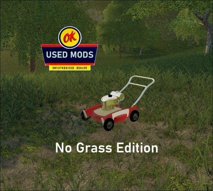 fs19-mods,  Retro Push Mower The Atomic - NO GRASS V1 - By OKUSEDMODS