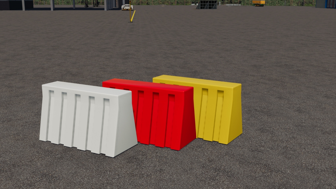 Plastic Road Barrier Pack V2