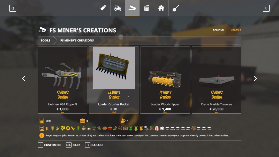 Crusher Bucket For Wheeled Loaders v1.1