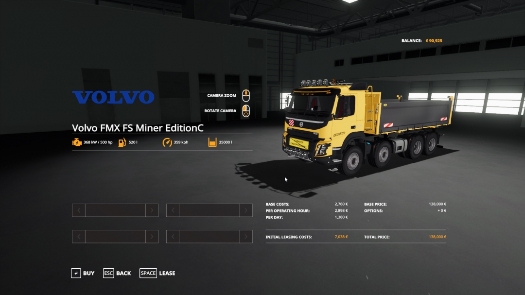 Volvo FMX 8x4 FS Miner's Construction Ediiton