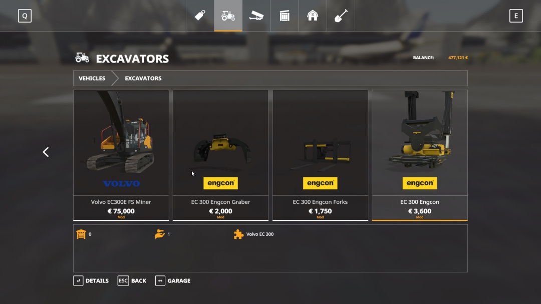 Volvo EC-300 Pack Unzip