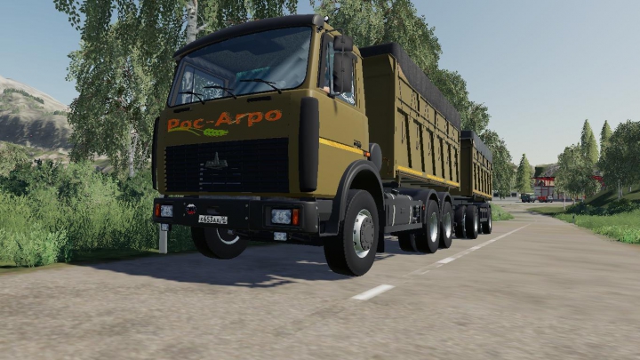 fs19-mods, MAZ 5516A2 + TRAILER MAZ 856101 v1.0.0.0