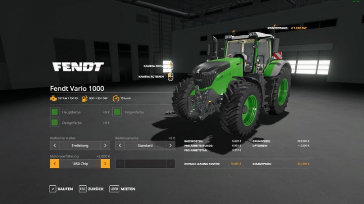 Tractors Fendt Vario 1000 v1.0.0.0