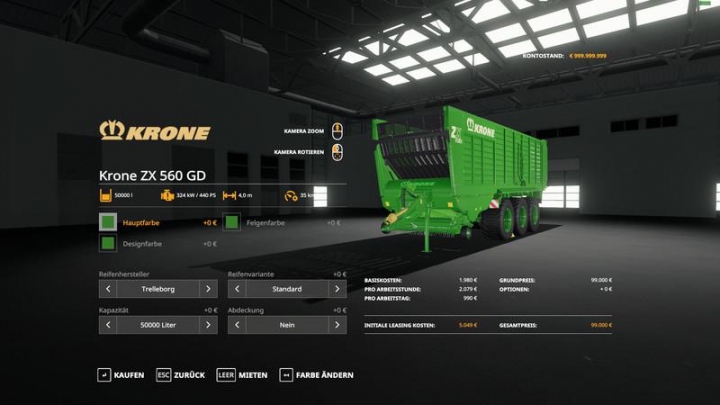 Trailers Krone ZX 560 GD v1.0.0.0