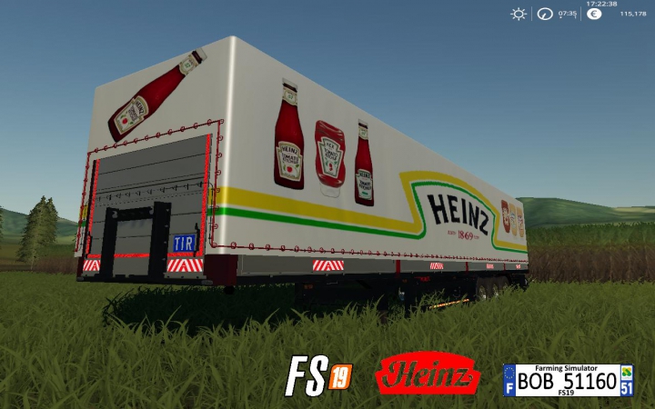 FS19 Trailer TOMATO HEINZ By BOB51160 v1.0.0.0 category: Trailers