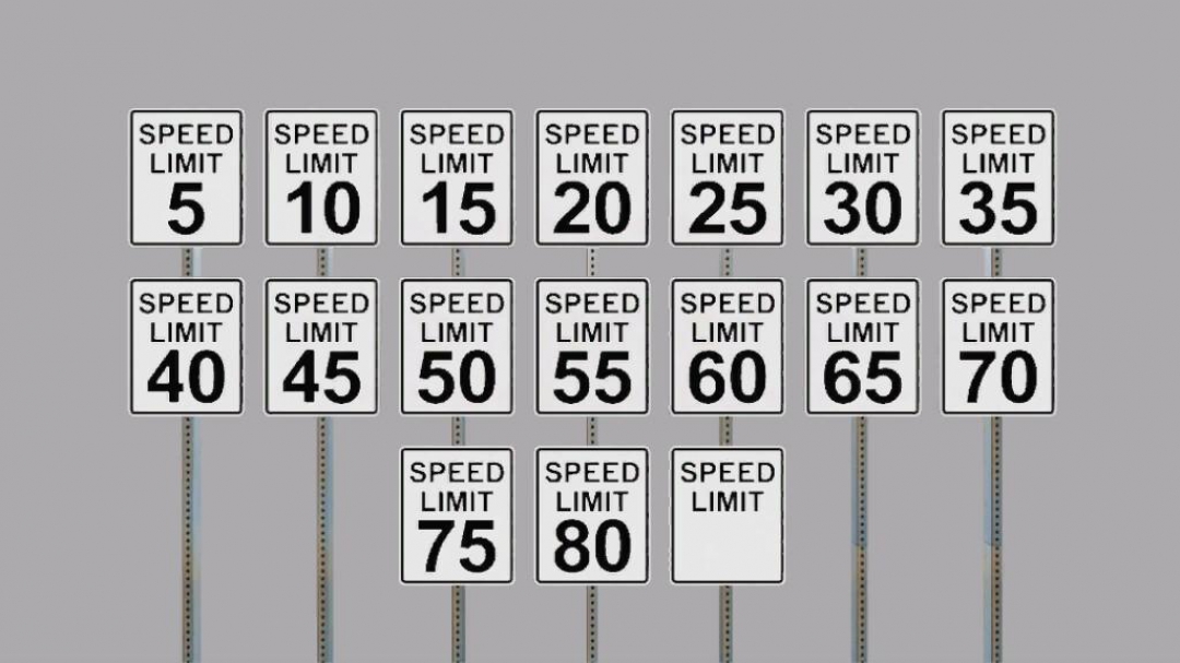 Speed Limit/Restriction Signs v1.0.0.0