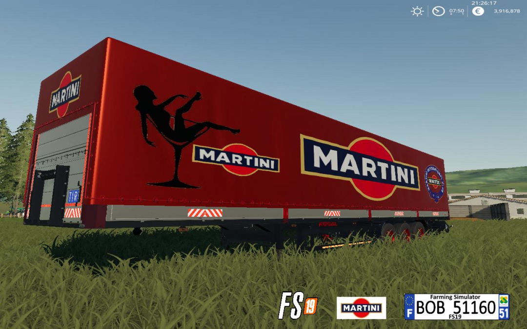 FS19 Trailer MARTINI By BOB51160 v1.0.0.0