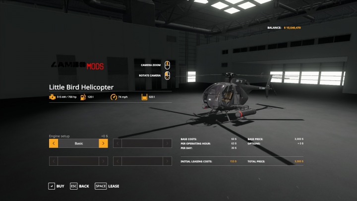 Trending mods today: MH6 Little Bird helicopter