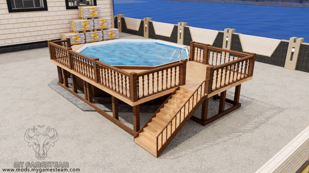 Wooden Pool Deck