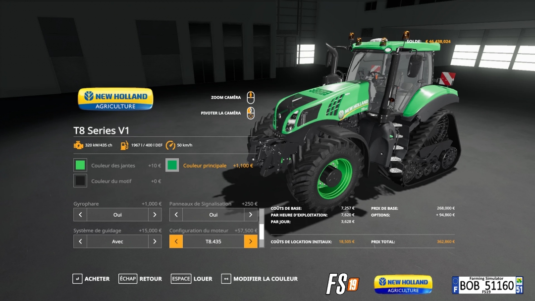 FS19 New Holland T8 V1 & V2 By BOB51160