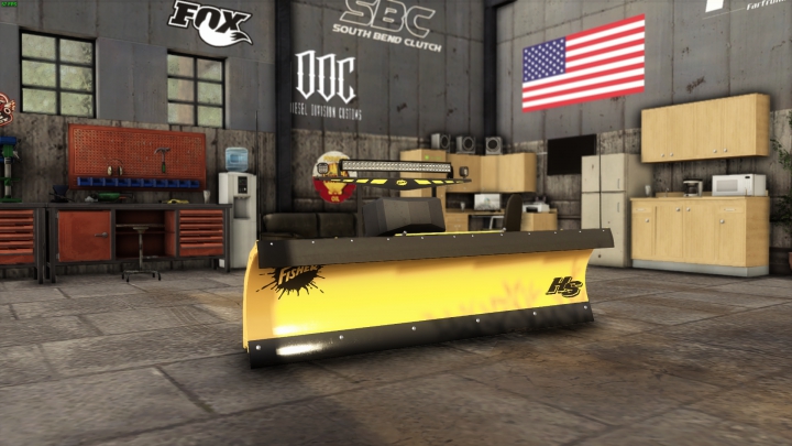 fs19-mods,  Fisher HS 7'22'' Snow Plow with Lightbars