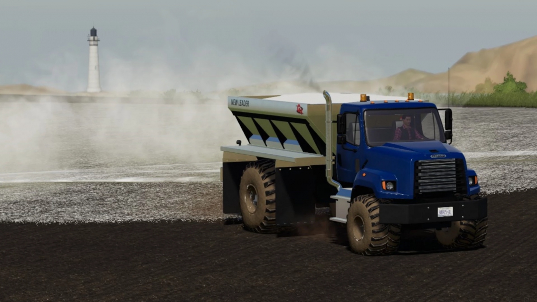 Freightliner 108SD with New Leader L4330G4 Lime / Fertilizer Spreader v1.0