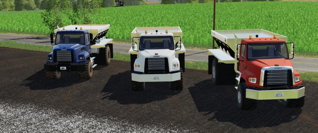 Freightliner 108SD with New Leader L4330G4 Lime / Fertilizer Spreader v1.0