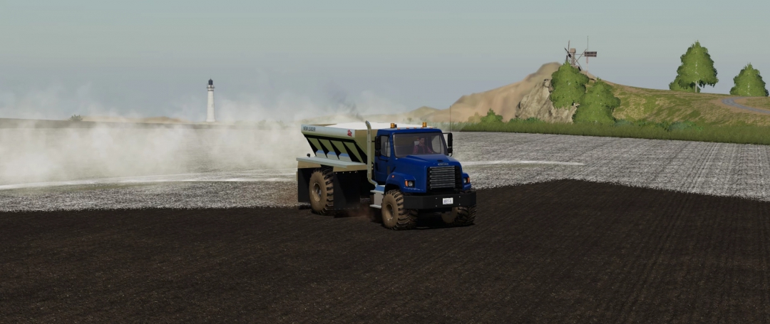 Freightliner 108SD with New Leader L4330G4 Lime / Fertilizer Spreader v1.0