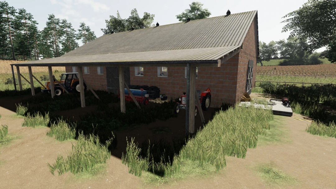 Pack Of Old Medium Cowshed With Pasture v1.0.0.0