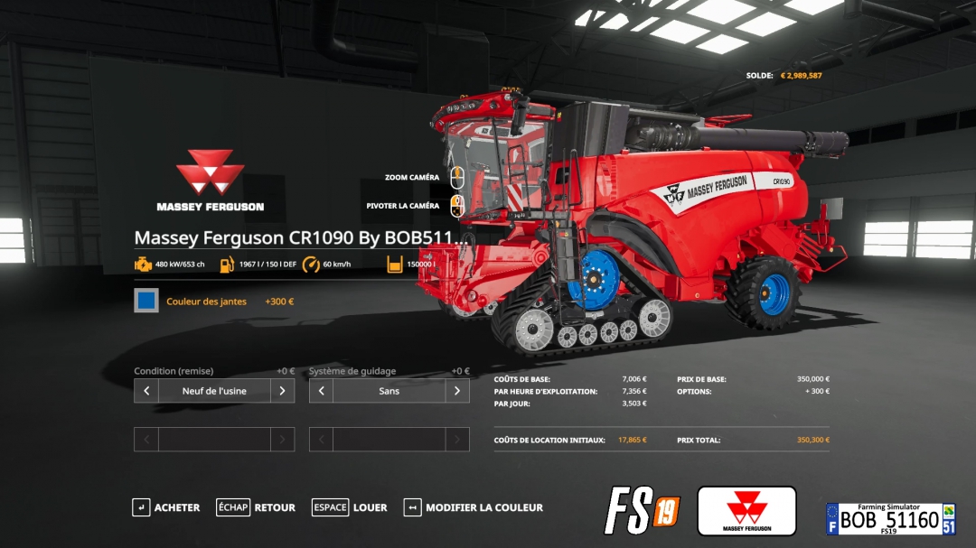 Pack Massey Ferguson CR1090 By BOB51160