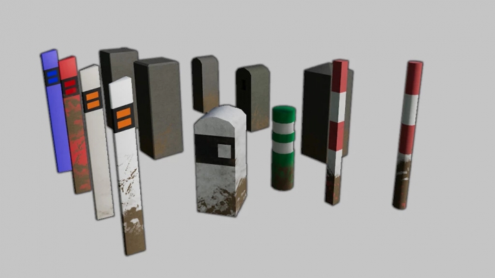 Cars Typical Czech Bollards And Barriers (Prefab) v1.0.0.0