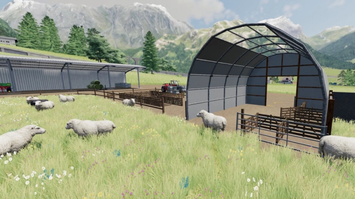Objects Sheep Paddock With Tunnel Shelter v1.1.0.0