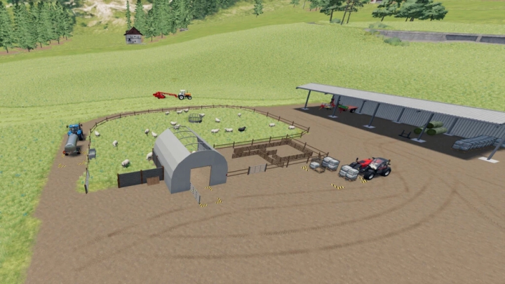 Objects Sheep Paddock With Tunnel Shelter v1.1.0.0