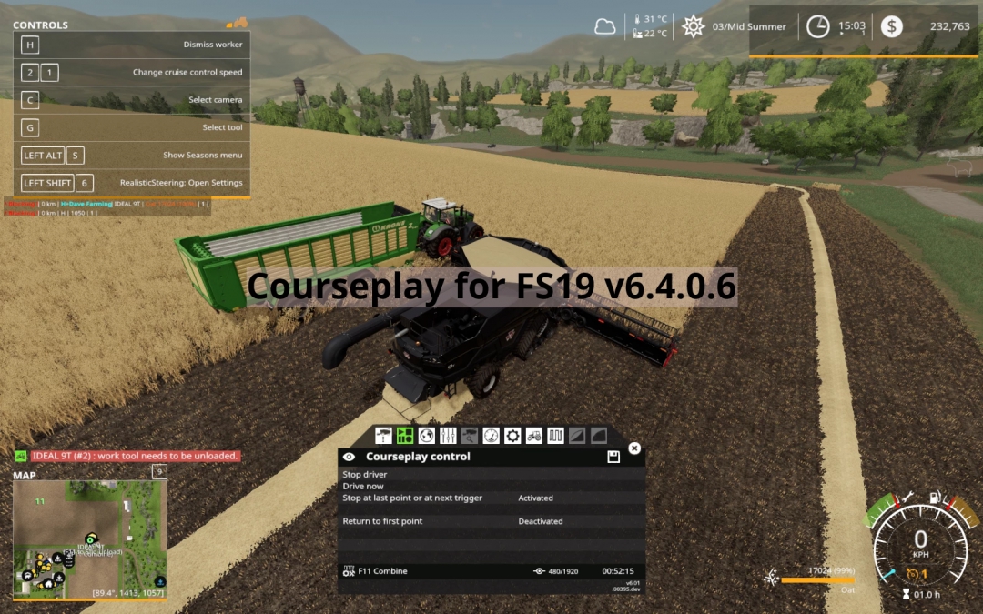 Courseplay for FS19 v6.4.0.6