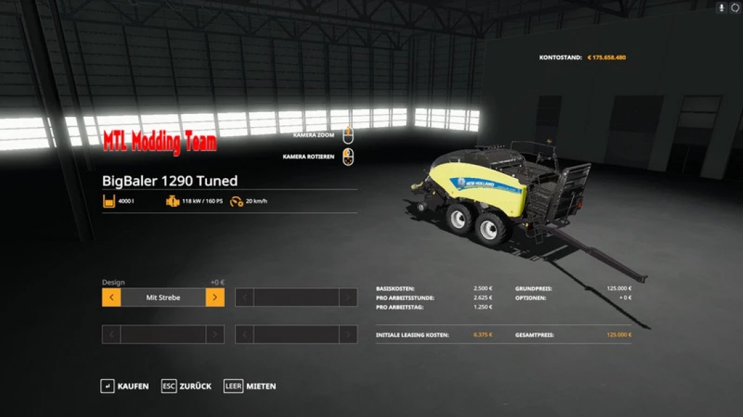 New Holland BigBaler 1290 Tuned v9.0